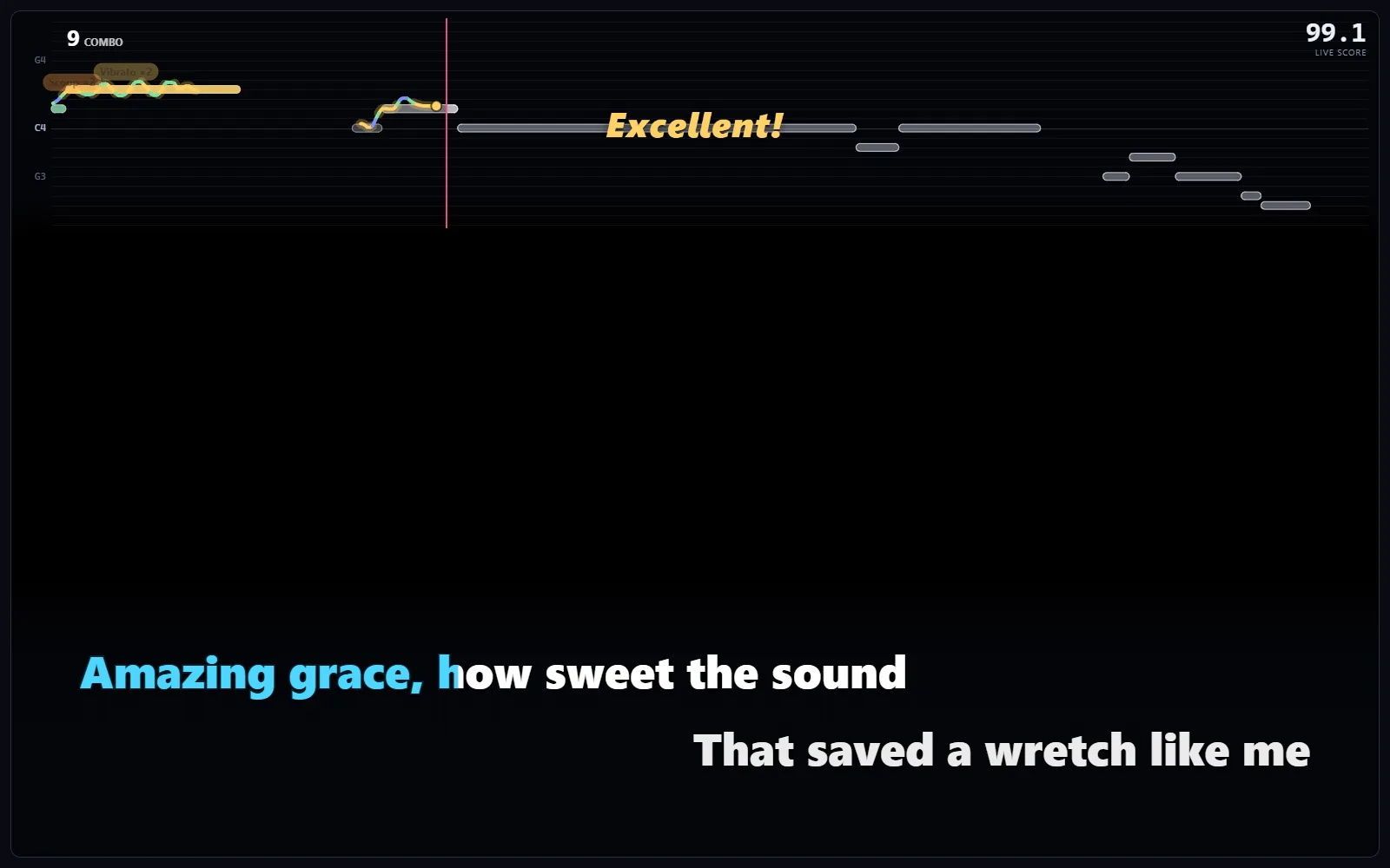 Auto-synced lyrics, with furigana